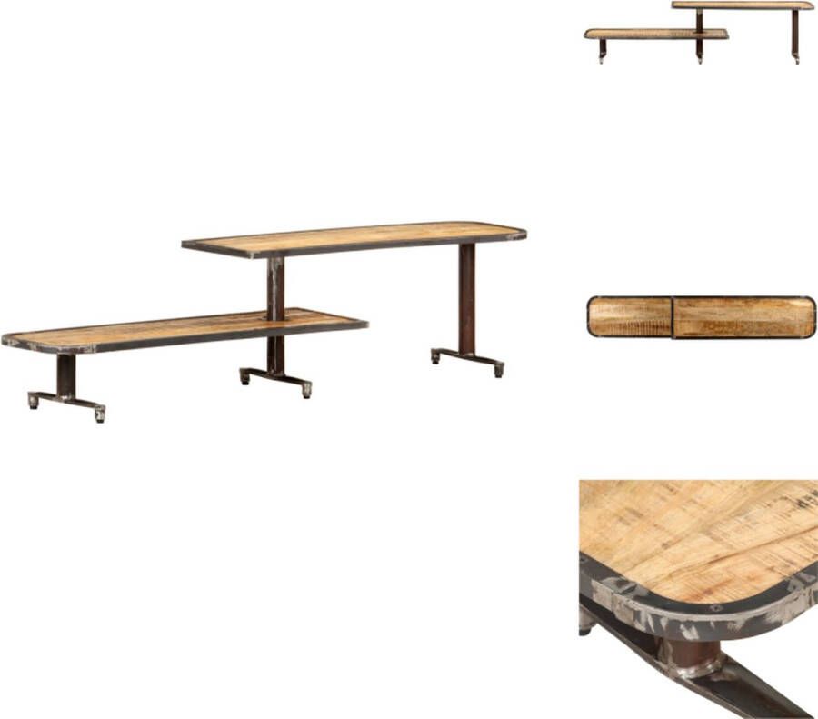 VidaXL Tv-kast Tv-kasten Televisiekast Televisiekasten Tv-meubel 160x30x40 cm massief mangohout