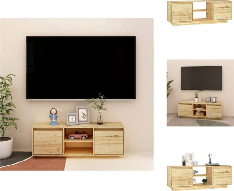 vidaXL Houten tv-meubel Hifi-kast 110 x 30 x 40 cm Massief vurenhout Kast