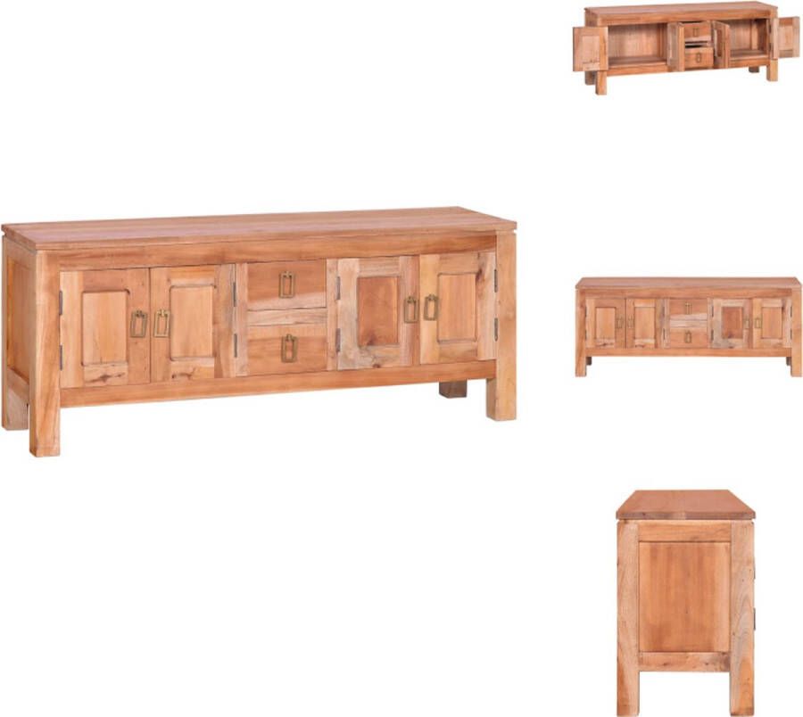 VidaXL Houten Tv-meubel Mahoniehout 110 x 30 x 45 cm Met opbergruimte Kast