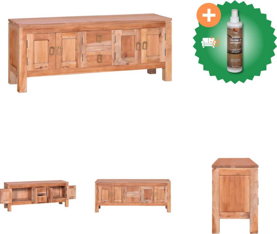 VidaXL Houten Tv-meubel Mahoniehout 110 x 30 x 45 cm Met opbergruimte Kast Inclusief Houtreiniger en verfrisser