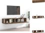 VidaXL Houten TV-meubelset Hangende tv-kasten Modern Gerookt eiken 100x30x30cm 80x30x30cm Kast - Thumbnail 2