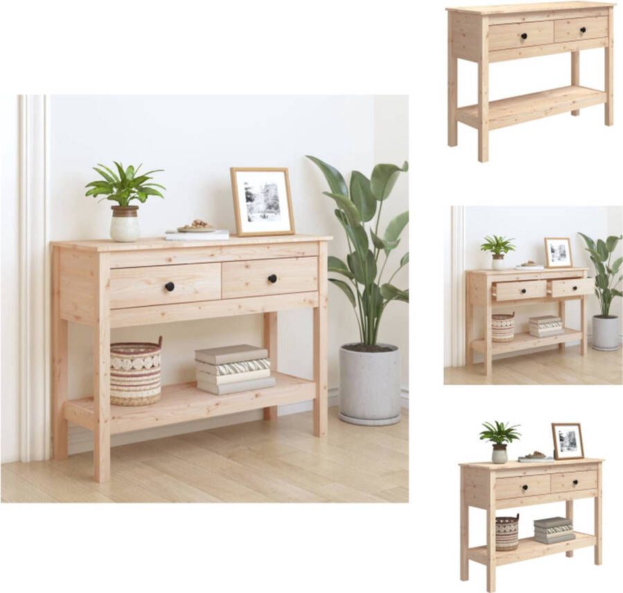 VidaXL Wandtafel Wandtafels Consoletafel Houten Wandtafel 100x35x75 cm massief grenenhout