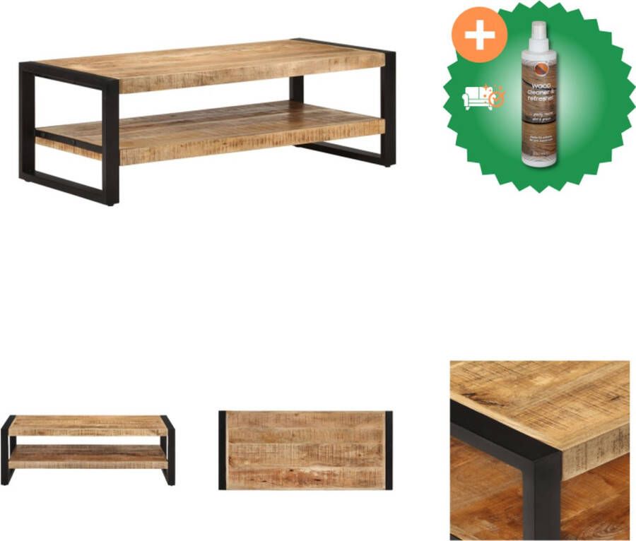 VidaXL Houten Woonkamertafel 120 x 55 x 40 cm Rustieke Charme Tafel Inclusief Houtreiniger en verfrisser