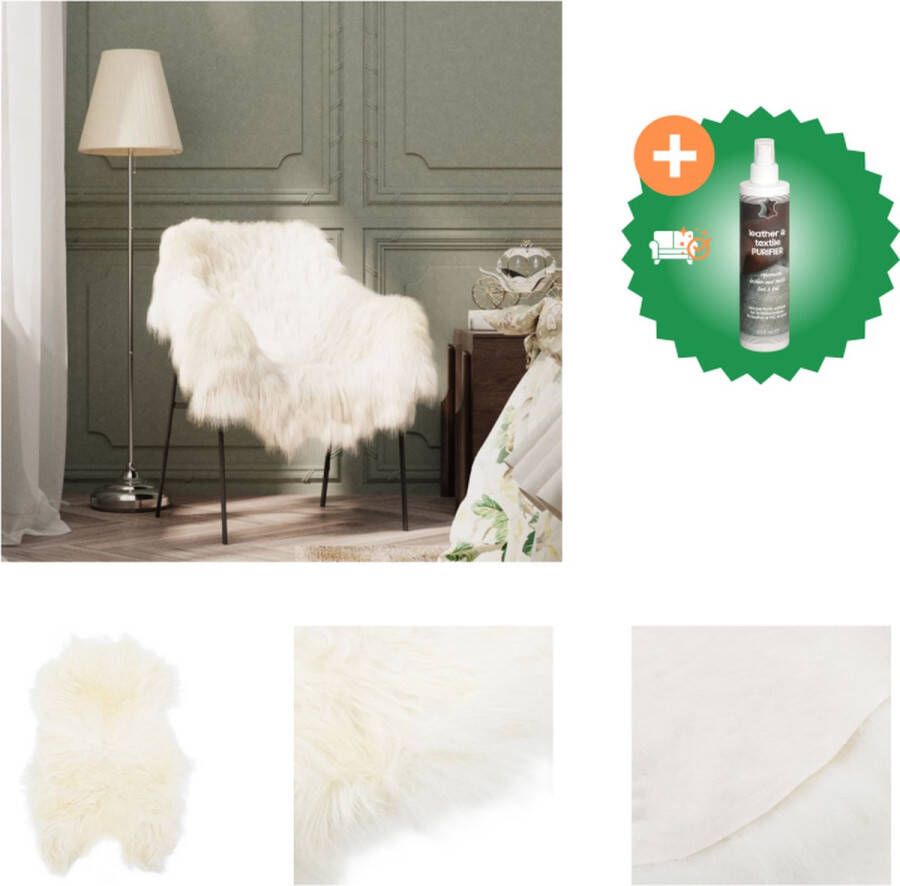 VidaXL IJslander schapenvacht stoelhoes 60-70x90-110cm 100% schapenvacht Vloerkleed Inclusief Reiniger