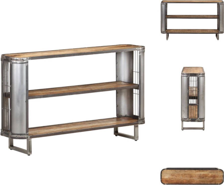 VidaXL Industrieel Houten Dressoir 120 x 30 x 73 cm Massief Mangohout Keukenkast