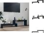 VidaXL Industrieel Televisiemeubel 180 x 30 x 43 cm Hoogglans zwart Kast - Thumbnail 2