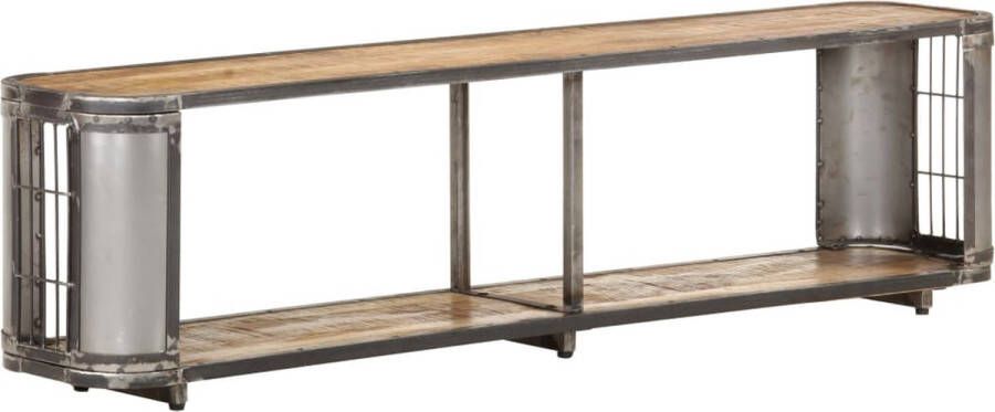 VidaXL Industrieel Televisiemeubel Massief Mangohout 150 x 30 x 40 cm Opbergruimte Kast