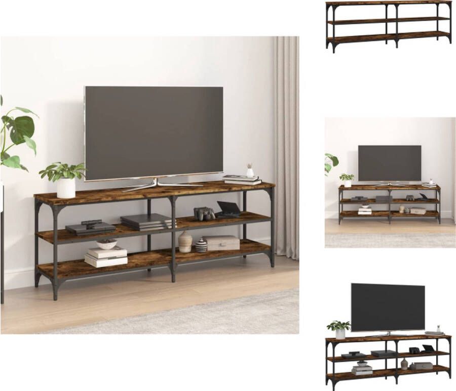 VidaXL Tv-kast Tv-kasten Tv-meubel Hifi-meubel Tv-meubel 140x30x50 cm bewerkt hout gerookt eikenkleurig