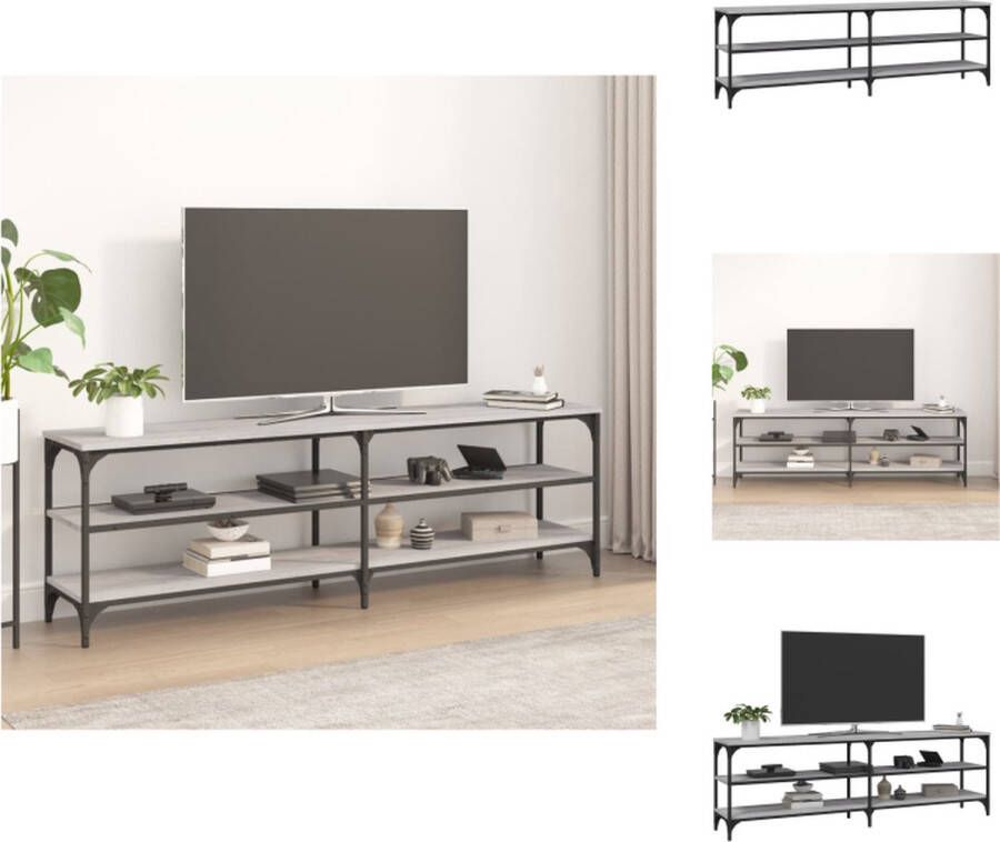 VidaXL Industrieel TV-meubel 160 x 30 x 50 cm Grijs Sonoma Eiken Kast
