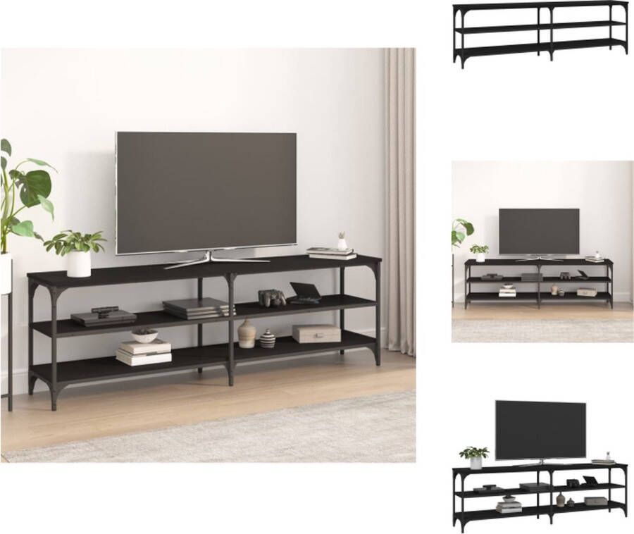VidaXL Tv-kast Tv-kasten Tv-meubel Hifi-meubel Tv-meubel 160x30x50 cm bewerkt hout zwart