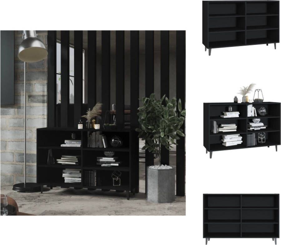 VidaXL Dressoir Dressoirs Kast Kasten Dressoir 103 5x35x70 cm bewerkt hout zwart - Foto 2