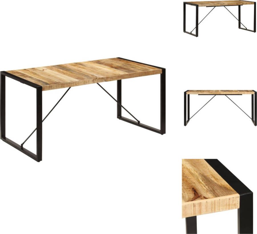 VidaXL Eettafel Eettafels Eetkamertafel Eetkamertafels Eettafel 160x80x75 cm massief mangohout