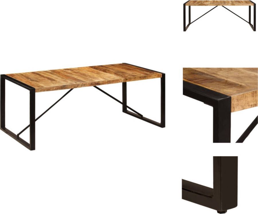 VidaXL Eettafel Eettafels Eetkamertafel Eetkamertafels Eettafel 200x100x75 cm massief mangohout
