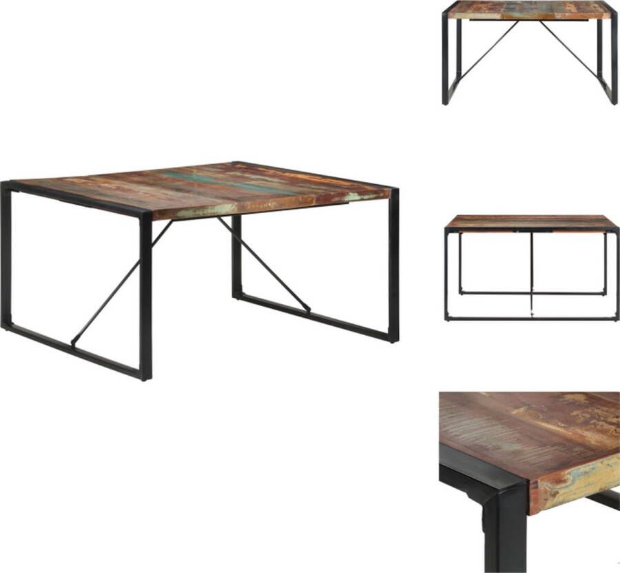 VidaXL Eettafel Eettafels Eetkamertafel Eetkamertafels Eettafel 140x140x75 cm massief gerecycled hout