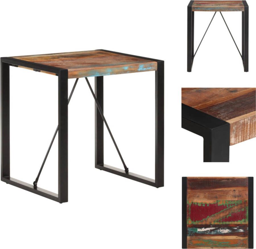 VidaXL Eettafel Eettafels Eetkamertafel Eetkamertafels Eettafel 70x70x75 cm massief gerecycled hout