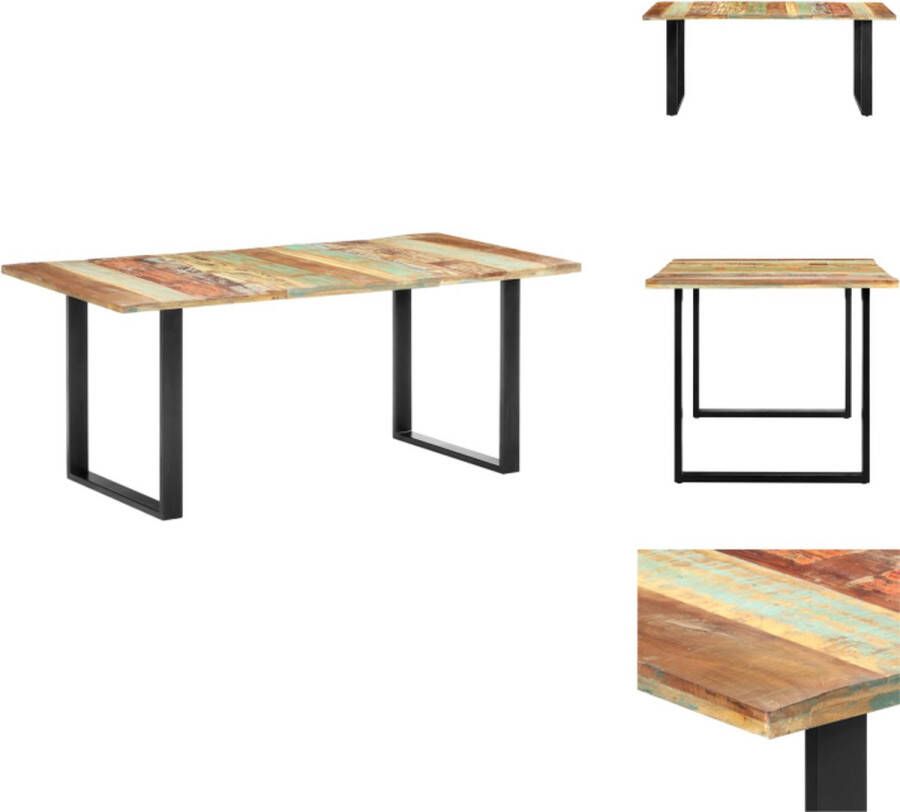 VidaXL Eettafel Eettafels Eetkamertafel Eetkamertafels Eettafel 180x90x76 cm massief gerecycled hout