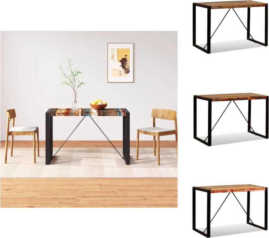 VidaXL Eettafel Eettafels Houten Eettafel Houten Eettafels Eettafel 120 cm massief gerecycled hout