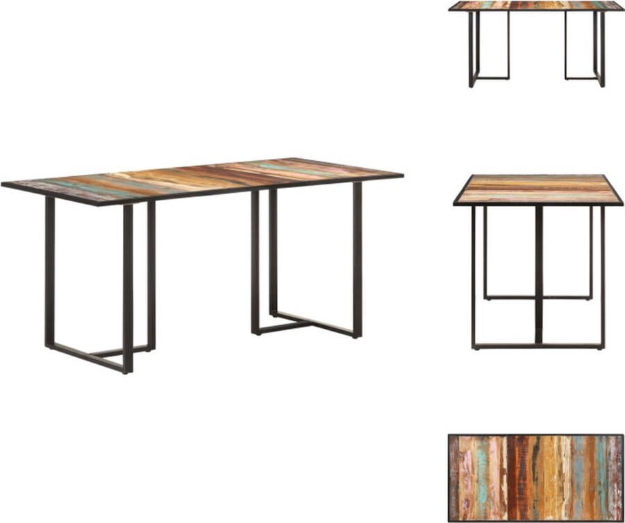 VidaXL Eettafel Eettafels Eetkamertafel Eetkamertafels Eettafel 160 cm massief gerecycled hout