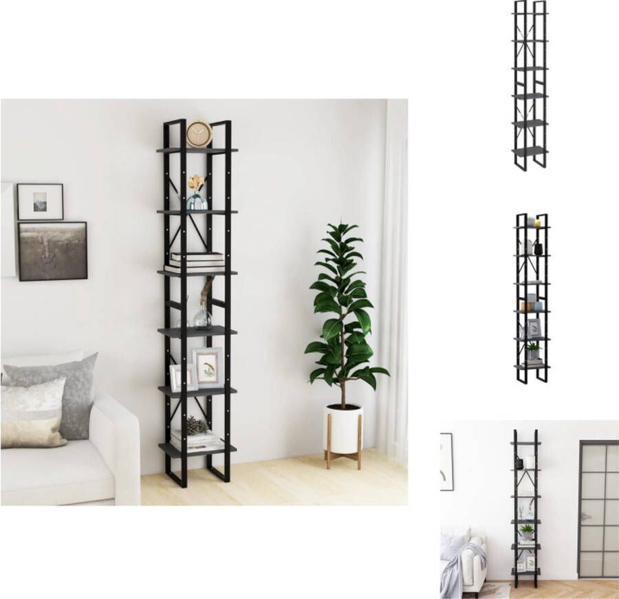 VidaXL Hoge Kast Hoge Kasten Boekenkast Boekenkasten Hoge kast 40x30x210 cm massief grenenhout grijs