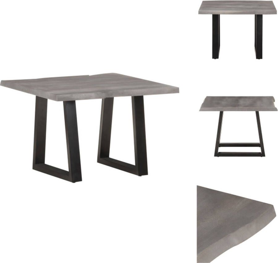 VidaXL Salontafel Salontafels Koffietafel Koffietafels Salontafel met natuurlijke randen 60x60x40 cm acaciahout - Foto 2