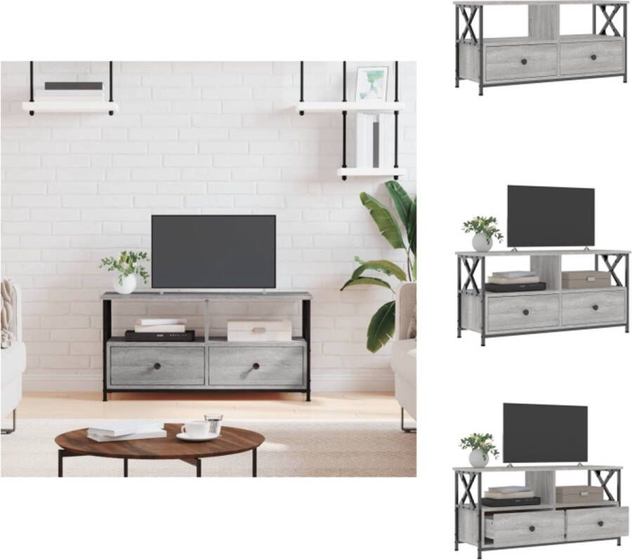 vidaXL Industriële TV-Kast Grijs Sonoma Eiken 90 x 33 x 45 cm Kast