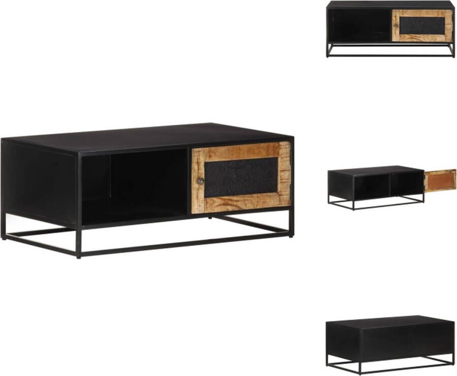 VidaXL Salontafel Salontafels Koffietafel Koffietafels Salontafel 90x50x35 cm ruw mangohout - Foto 2