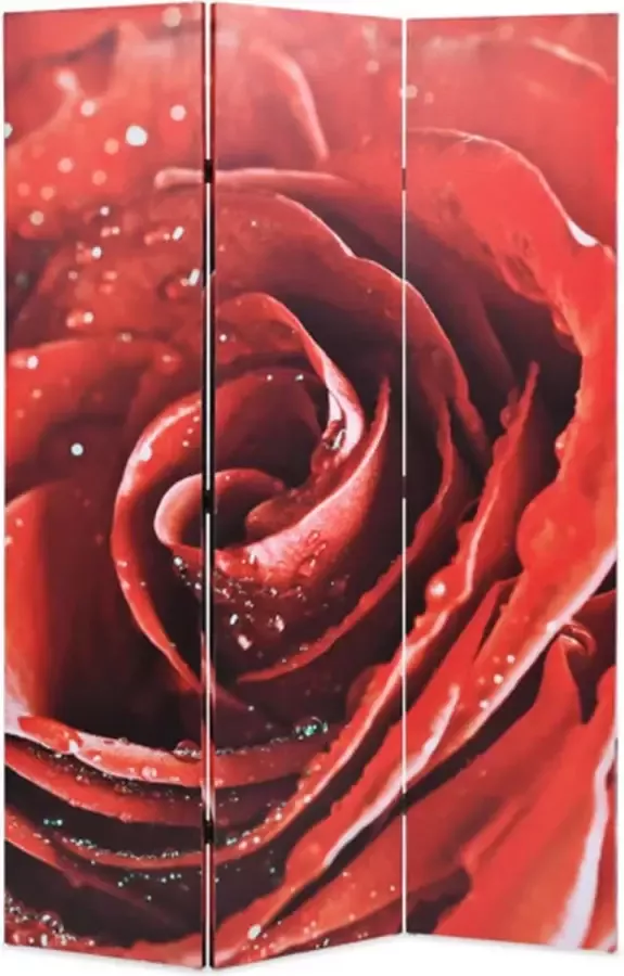 VIDAXL Kamerscherm inklapbaar roos 120x170 cm rood - Foto 1
