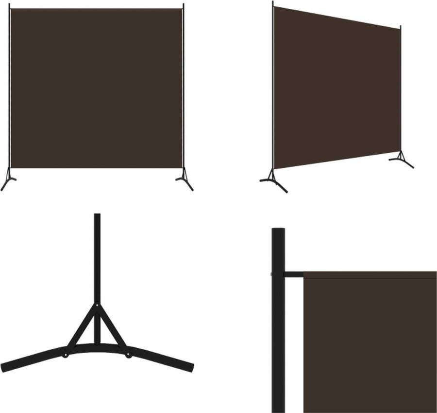 VidaXL Kamerscherm met 1 paneel 175x180 cm bruin Kamerscherm Kamerschermen Scheidingswand Ruimteverdeler