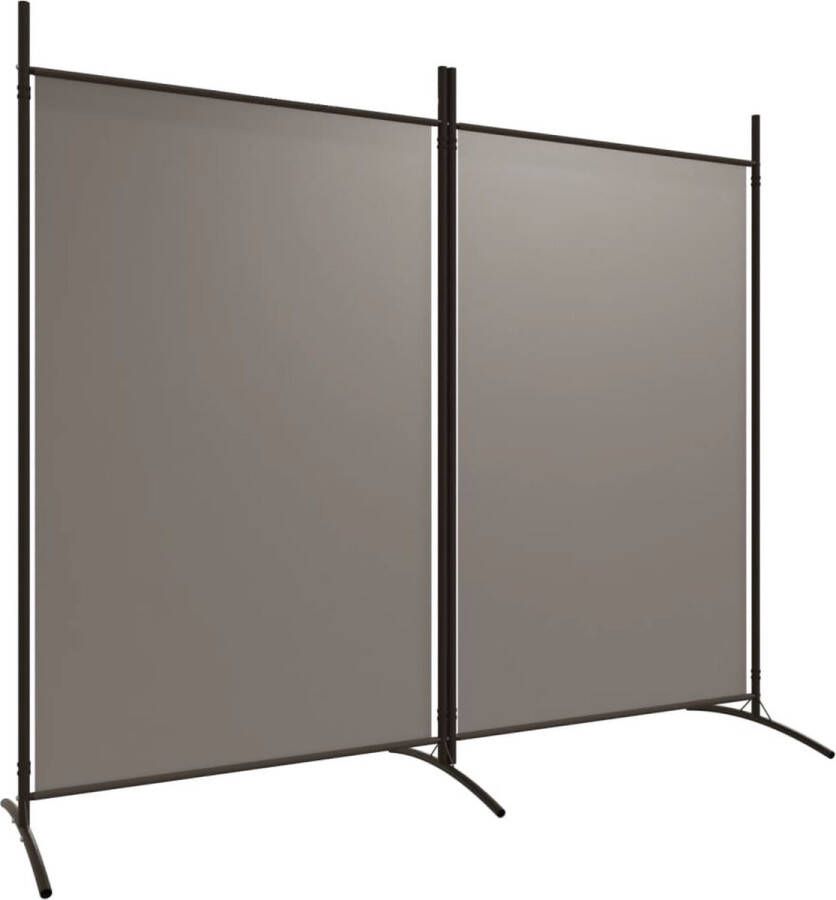 VidaXL -Kamerscherm-met-2-panelen-175x180-cm-stof-antracietkleurig - Foto 2