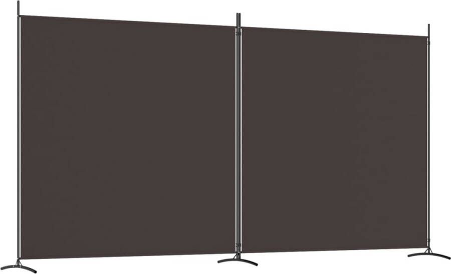 VidaXL -Kamerscherm-met-2-panelen-348x180-cm-stof-bruin