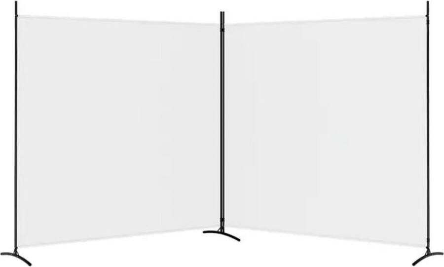 VidaXL -Kamerscherm-met-2-panelen-348x180-cm-stof-wit - Foto 2