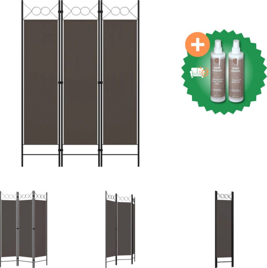 VidaXL Kamerscherm met 3 panelen 120x180 cm antraciet Kamerscherm Inclusief Onderhoudsset