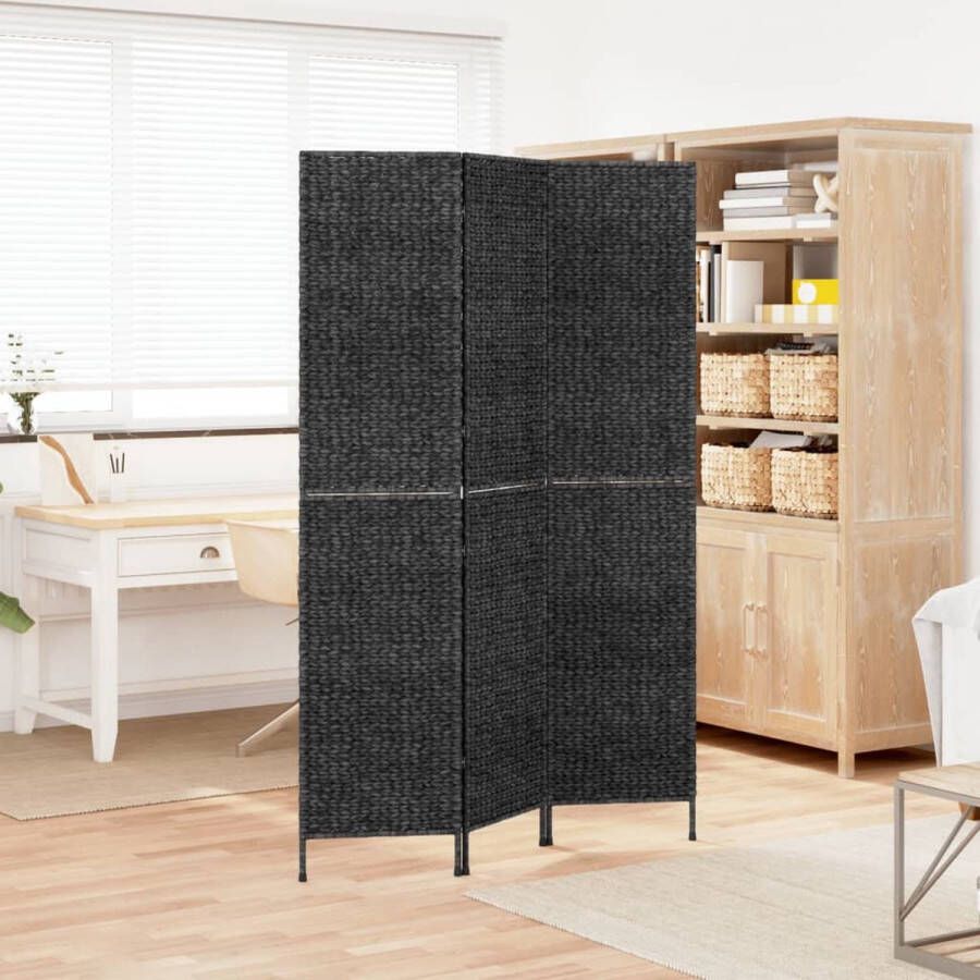 VidaXL -Kamerscherm-met-3-panelen-122x180-cm-waterhyacint-zwart