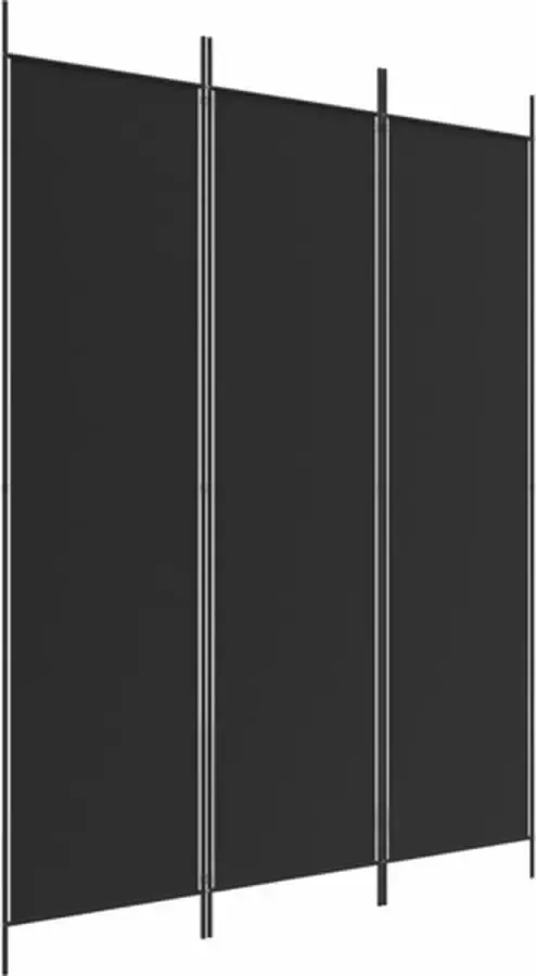 VidaXL -Kamerscherm-met-3-panelen-150x200-cm-stof-zwart - Foto 2