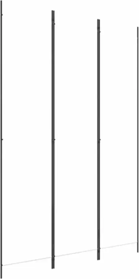 VidaXL -Kamerscherm-met-3-panelen-150x220-cm-stof-wit - Foto 2
