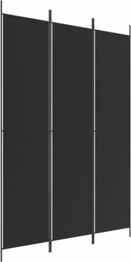 VidaXL -Kamerscherm-met-3-panelen-150x220-cm-stof-zwart - Foto 2