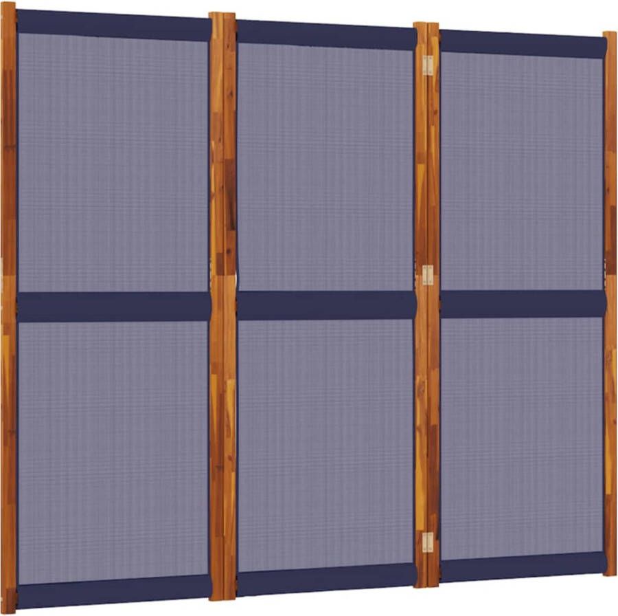 VidaXL -Kamerscherm-met-3-panelen-210x180-cm-donkerblauw - Foto 3