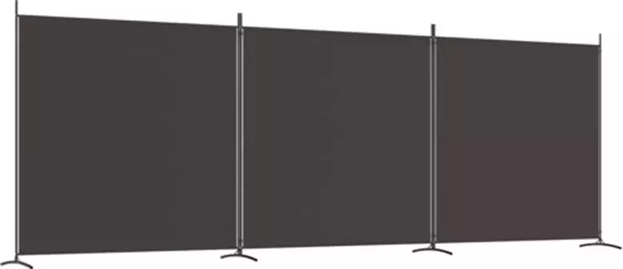VidaXL -Kamerscherm-met-3-panelen-525x180-cm-stof-bruin - Foto 3