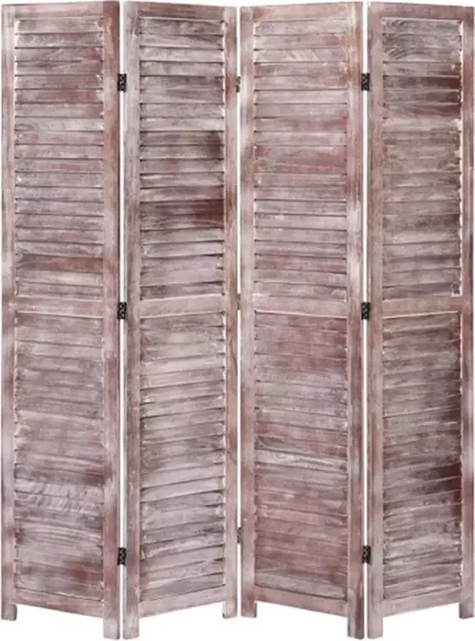 VIDAXL Kamerscherm met 4 panelen 140x165 cm hout bruin