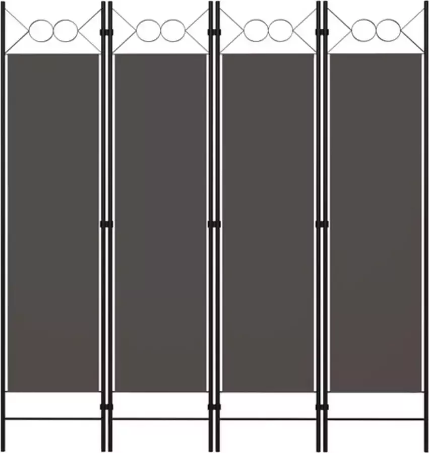 VidaXL -Kamerscherm-met-4-panelen-160x180-cm-antraciet