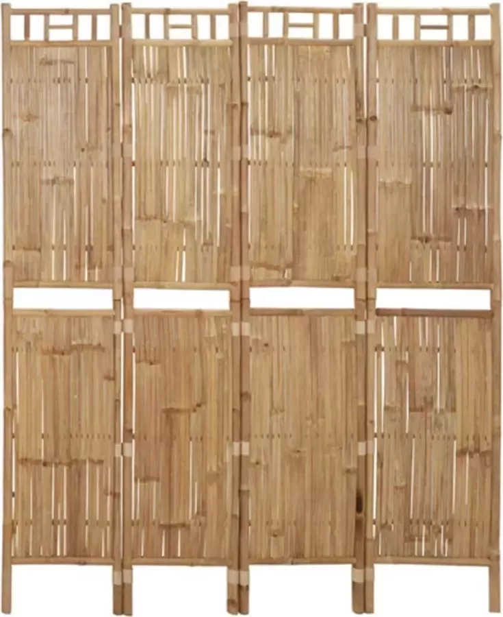 VidaXL -Kamerscherm-met-4-panelen-160x180-cm-bamboe - Foto 1