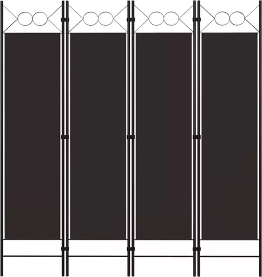 VidaXL -Kamerscherm-met-4-panelen-160x180-cm-bruin