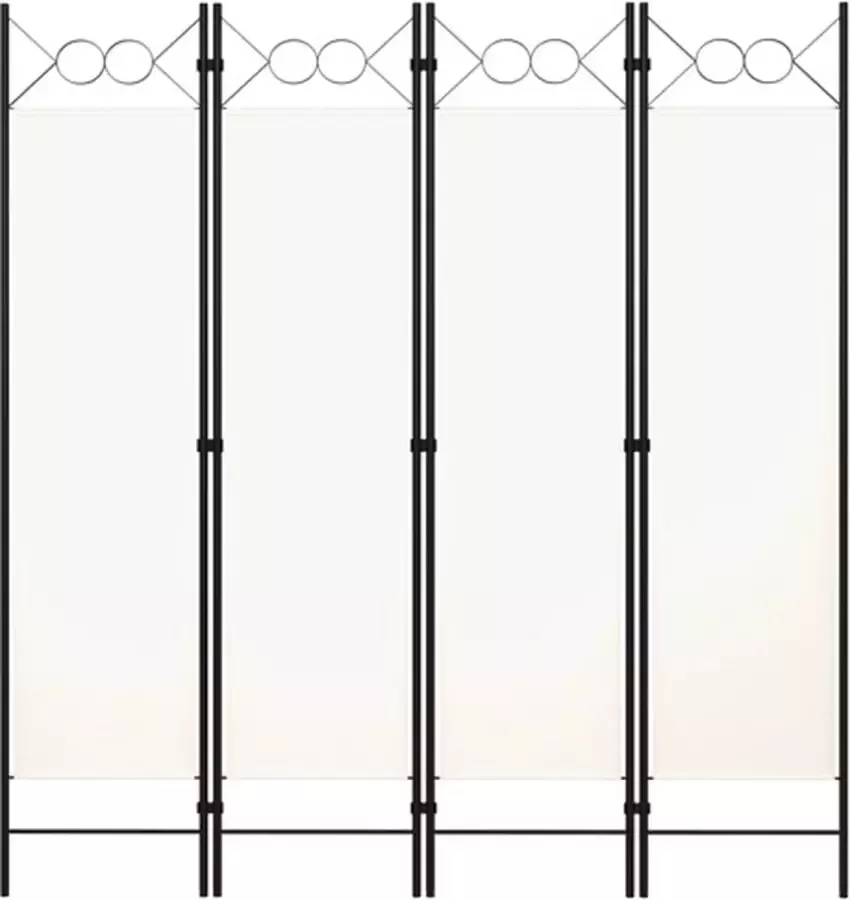 VidaXL -Kamerscherm-met-4-panelen-160x180-cm-crèmewit - Foto 2