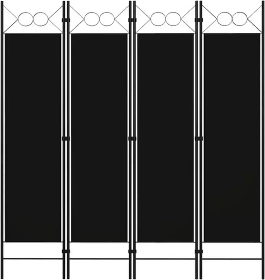 VidaXL -Kamerscherm-met-4-panelen-160x180-cm-zwart