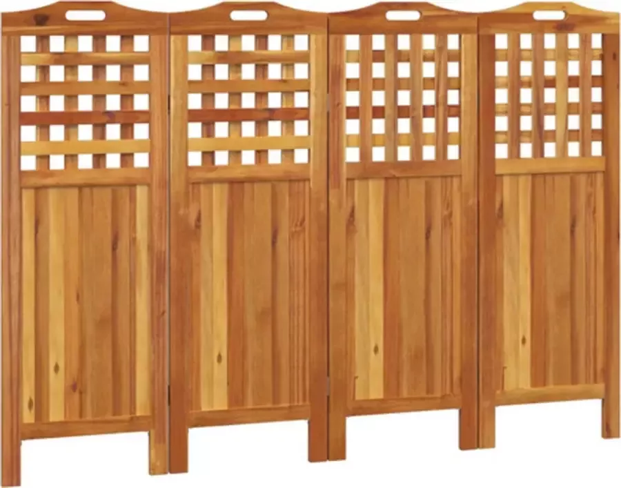 VidaXL -Kamerscherm-met-4-panelen-162x2x115-cm-massief-acaciahout - Foto 4