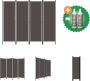 VidaXL Kamerscherm met 4 panelen 200x180 cm antraciet Kamerscherm Inclusief Onderhoudsset - Thumbnail 1