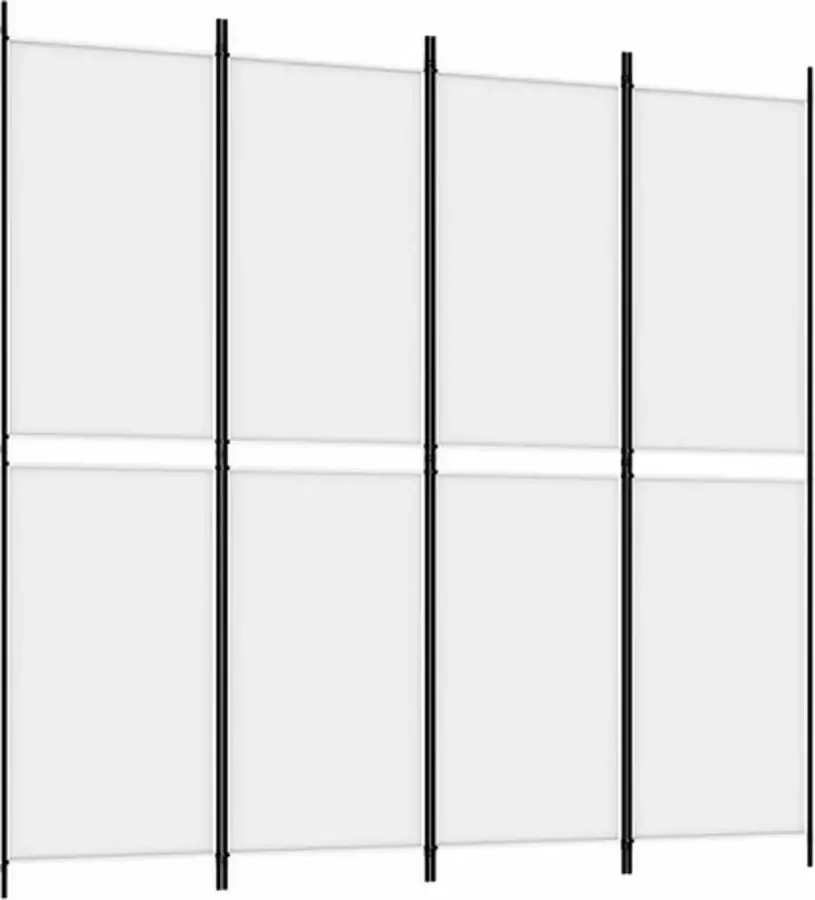 VidaXL -Kamerscherm-met-4-panelen-200x200-cm-stof-wit - Foto 2