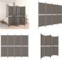 VidaXL Kamerscherm met 4 panelen 200x220 cm stof antracietkleurig Kamerscherm Kamerschermen Scheidingswand Ruimteverdeler - Thumbnail 2