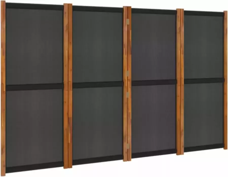 VidaXL -Kamerscherm-met-4-panelen-280x180-cm-zwart - Foto 5