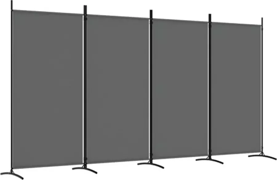 VidaXL -Kamerscherm-met-4-panelen-346x180-cm-stof-antracietkleurig - Foto 3